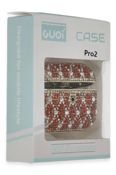 LitaeTrend Airpods Pro 2 (2.nesil) Klor Taşlı Kılıf - Desen 1 - Resim 4