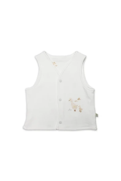 LitaeTrend Bistyle Yelek Çift Taraflı Welcome Turk Duck 18104 Sarı-ekru ürün görseli 1