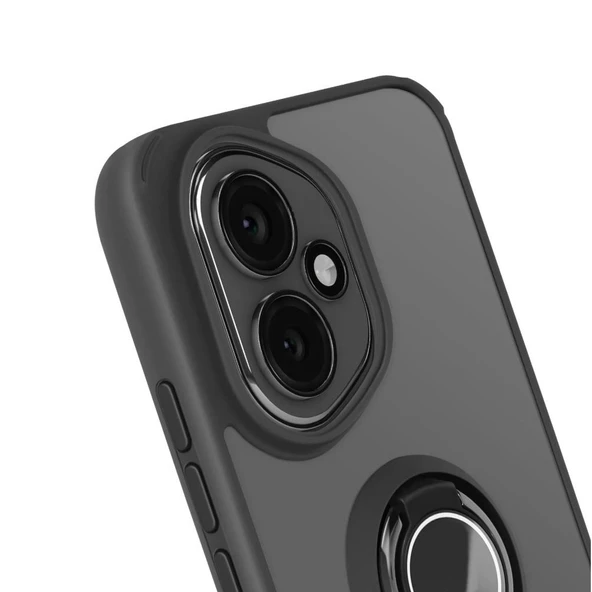 Gpack Honor 400 uyumlu Kılıf Montreal Yüzüklü Mıknatıslı Silikon - Resim 2