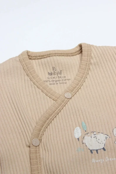 LitaeTrend Always Dream Yarım Kol Badi 17115 Ekru Bej - Resim 3