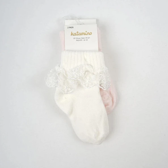 LitaeTrend Akel 2'li Aks. Bebek Soket Çorap K44023 Asorti - Resim 4