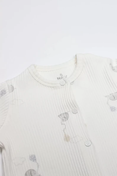 LitaeTrend Flying Elephant Tulum 15112 Ekru Gri - Resim 2