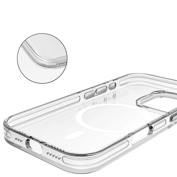 Gpack iPhone 16 uyumlu Kılıf Kripto Kamera Korumalı M-Safe Şarj Özellikli - Resim 3