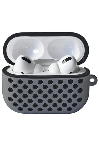 LitaeTrend Airpods Pro 2 (2.nesil) Spor Delikli Kılıf - Gri-Siyah ürün görseli 1