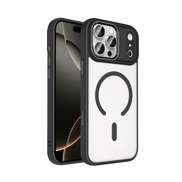 Gpack iPhone 17 Pro uyumlu Kılıf Wireless Şarj Özellikli Buttom Magsafe Silikon Kapak - Resim 3