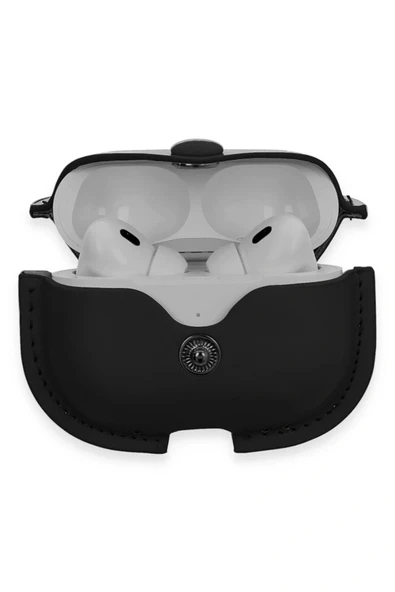 LitaeTrend Airpods Pro 2 (2.nesil) Çanta Deri Kılıf - Siyah - Resim 3