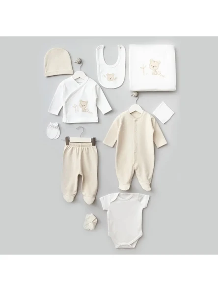 LitaeTrend Bebitof Sevimli Kaplan 10 Parça Hastane Çıkışı 10095 Ekru ürün görseli 1