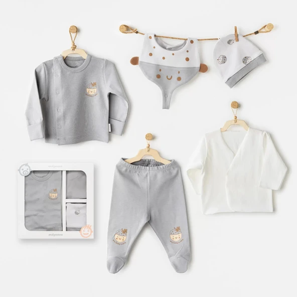 LitaeTrend Hello Autumn 5'li Hastane Çıkışı Grey ürün görseli 1