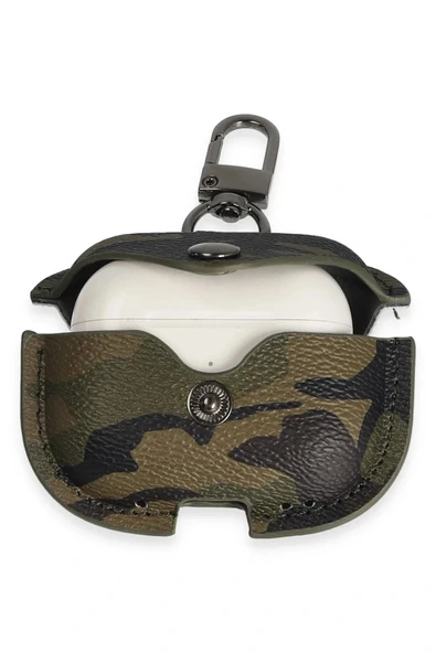 LitaeTrend Airpods Pro 2 (2.nesil) Çanta Kamuflaj Deri Kılıf - Haki Yeşil - Resim 3