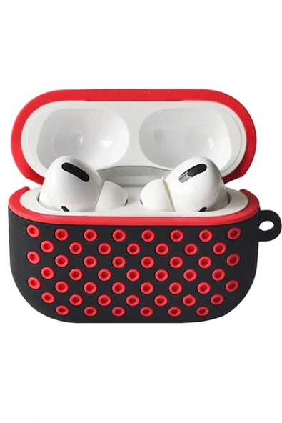 LitaeTrend Airpods Pro 2 (2.nesil) Spor Delikli Kılıf - Siyah-Kırmızı ürün görseli 1