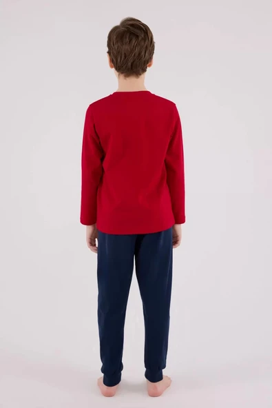 LitaeTrend U.s. Polo Assn Uzun Kol Pijama Takım Us2214-4 Kırmızı - Resim 4