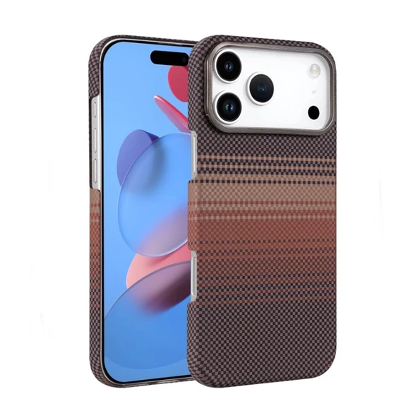 Gpack iPhone 17 Pro Max uyumlu Kılıf MMC Karbon Dizayn M-Safe Şarj Özellikli - Resim 2