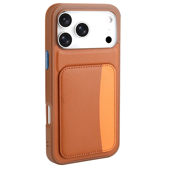 Gpack iPhone 17 Pro uyumlu Kılıf Kartlıklı X-Kart Silikon - Resim 7