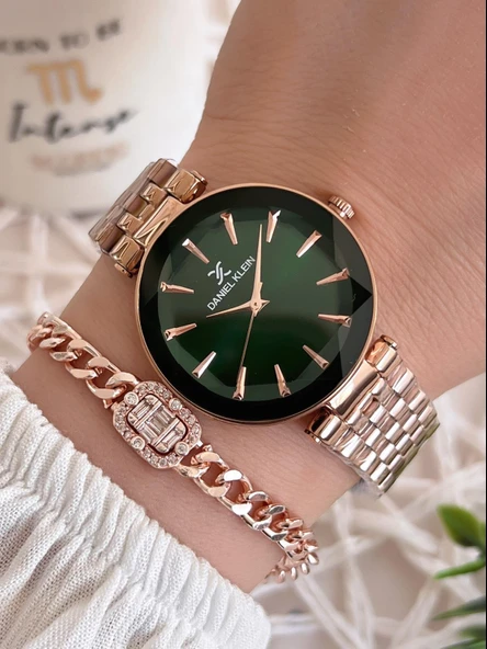 Daniel Klein Çelik Kordon 3 Atm Suya Dayanıklı Özel Tasarım Kadın Kol Saat+Bileklik VS.BLKT.0487 ürün görseli