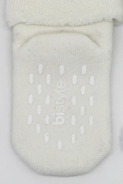 LitaeTrend Bistyle 2'li Havlu Soket Kaymaz Çorap 10504 Ekru Pudra - Resim 6