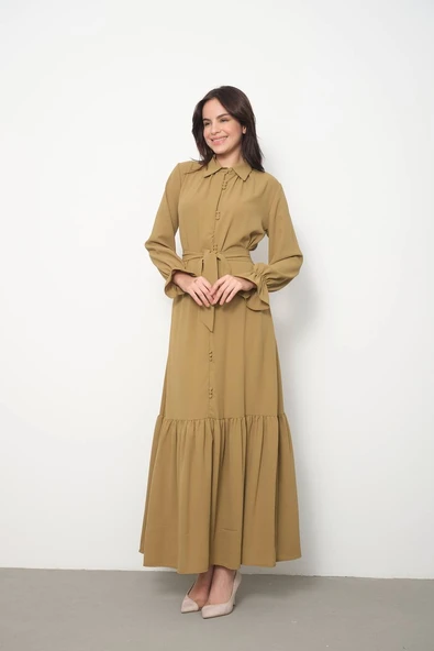 1192 MAXMU KAPLAMA DÜĞMELİ ELBİSE ürün görseli