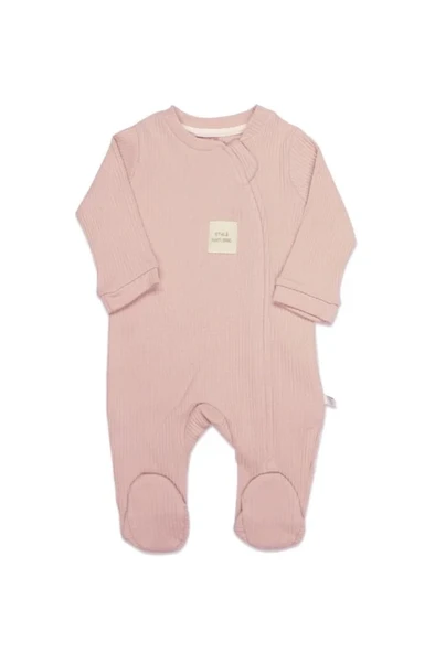 LitaeTrend Bistyle Style Natural Fermuarlı Bebe Tulum 15115 Pembe ürün görseli 1