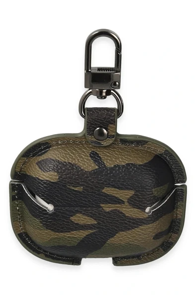 LitaeTrend Airpods 3 (3.nesil) Çanta Kamuflaj Deri Kılıf - Haki Yeşil - Resim 2