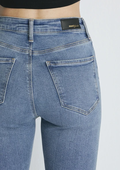 M100980-82194 MAVİ PANTOLON SERENAY MİD BRUSHED GOLD SHAPE - Resim 7