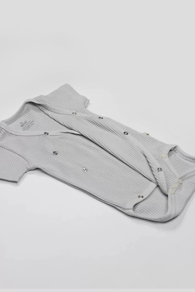 LitaeTrend Flying Elephant 2'li Yarım Kol Badi 17117 Ekru Gri - Resim 5