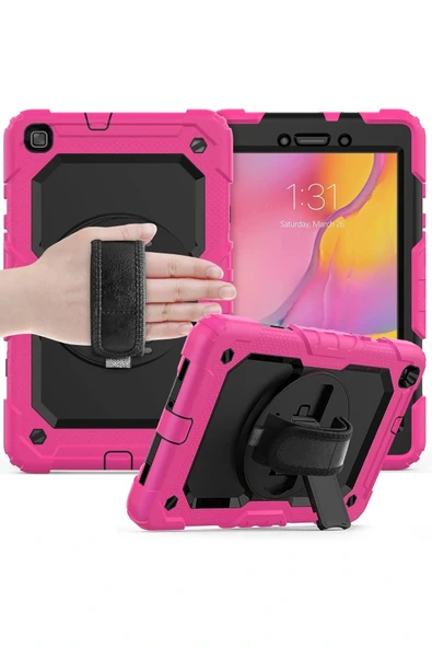 LitaeTrend Samsung Galaxy T290 Tab A 8 Kılıf Pars Tablet Kapak - Pembe - Resim 5