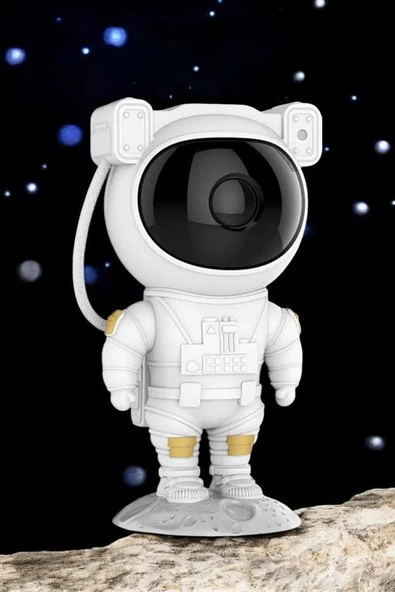 LitaeTrend Astronot Bluetooth Hoparlör Gökyüzü Projektör Gece Lambası - Resim 5