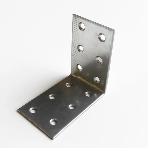 L Demir Gönye (25 ADET) 40x60x60 mm Metal Mobilya Bağlantı Aparatı Raf Köşe Sabitleme Demiri - Resim 5