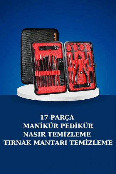 LitaeTrend 17 Parça Manikür Seti Taşınabilir Özel Çantalı El ve Ayak Bakımı Tırnak Batığı Temizleme ürün görseli 1