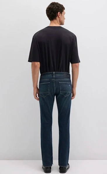 Mavi 0042289339 Jake Mavi Pro Koyu Puslu Comfort Jean Erkek Kot Pantolon - Resim 5