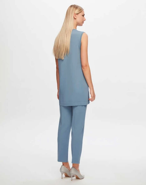 T24Y-6000 MISSDALIDA BASİC KOLSUZ TRİKO TUNİK - Resim 6