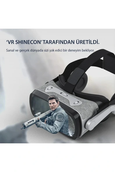 LitaeTrend Shinecon SC-G07E 3D Sanal Gerçeklik Gözlüğü - Siyah - Resim 2