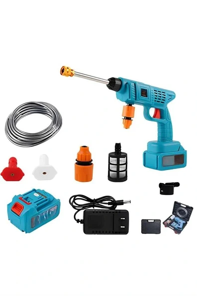 LitaeTrend Şarjlı Oto Yıkama, Bahçe Sulama Tabancası Makinesi Yüksek Basınçlı - Resim 3