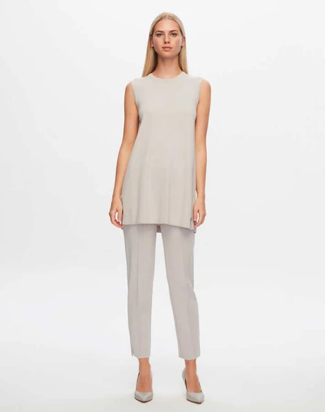 T24Y-6000 MISSDALIDA BASİC KOLSUZ TRİKO TUNİK - Resim 11