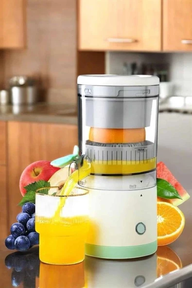 LitaeTrend Meyve Sıkacağı USB Şarjlı Taşınabilir Çift Bıçaklı Güvenlik Kilidi - Resim 4