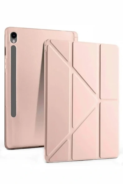 LitaeTrend Samsung Galaxy Tab S10 FE Plus 13.1 Kalemlikli Mars Tablet Kılıfı - Rose Gold ürün görseli 1