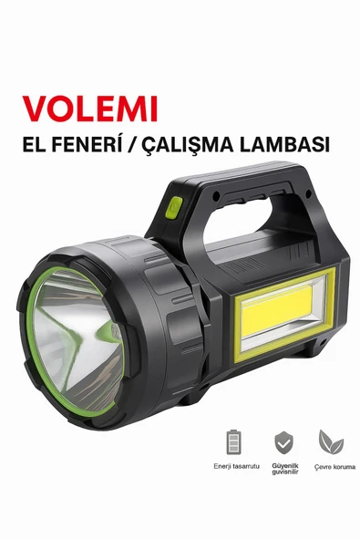 Volemi V-069 Uzun Menzilli Şarjlı Kamp Lambası El Feneri – Deprem, Acil Durum, Bahçe Ve Kamp Kullanımı - Resim 4
