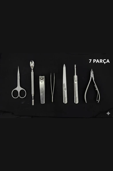 Point Profesyonel Çantalı 7 Parça Çok Amaçlı Manikür El Ayak Yüz Tırnak Bakım Seti - Resim 4