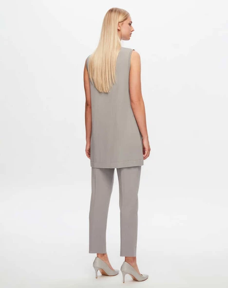 T24Y-6000 MISSDALIDA BASİC KOLSUZ TRİKO TUNİK - Resim 8