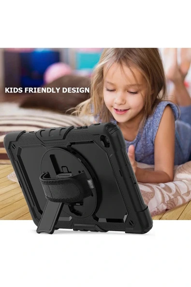 LitaeTrend Samsung Galaxy T510 Tab A 10.1 Kılıf Pars Tablet Kapak - Siyah - Resim 6