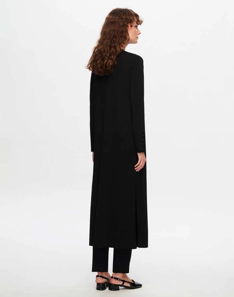 T24Y-9021 MISSDALIDA TEMİZ KESİM DÜZ RENK DÜĞMELİ HIRKA - Resim 4