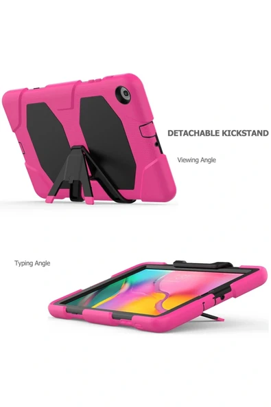 LitaeTrend Samsung Galaxy T510 Tab A 10.1 Kılıf Griffin Tablet Kapak - Pembe - Resim 6