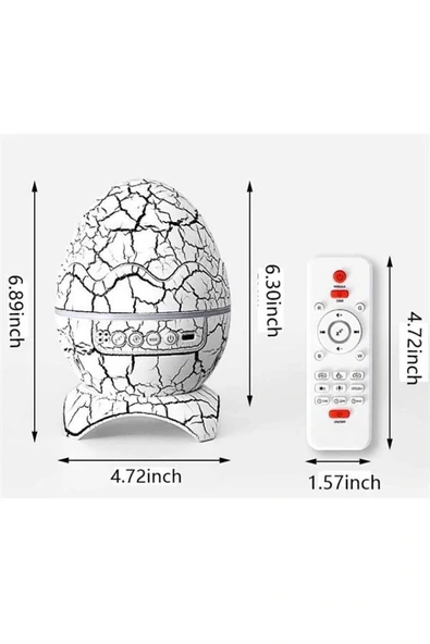 LitaeTrend Yumurta Şeklinde Su Dalgalı Bluetooth Speaker Lamba Renkli Şarjlı - Resim 3