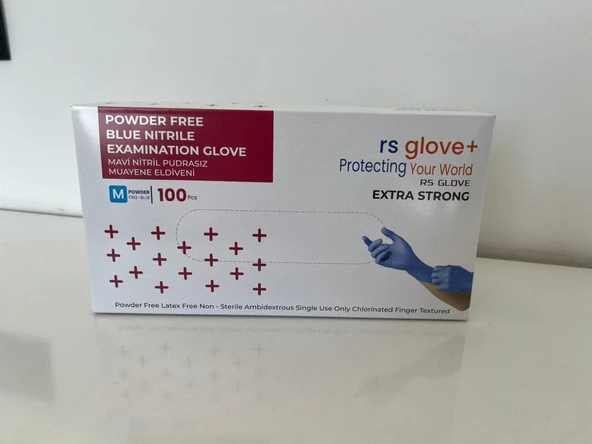 Pudrasız Nitril Muayene Eldiveni Kimyasal Dayanımlı Lateks İçermez Gıdaya Uygun Tek Kullanımlık Mavi Eldiven - Resim 2