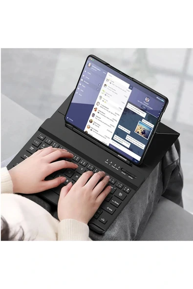 LitaeTrend Universal Universal Kılıf Fold Klavye - Siyah - Resim 3