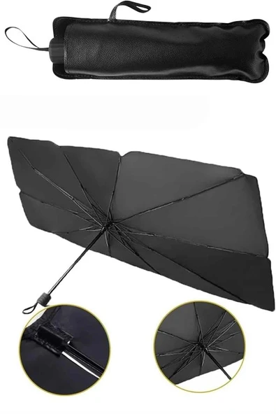 LitaeTrend Güneş Önleyici Katlanabilir Oto Araba Güneşlik Şemsiye Tip Ön Cam - Resim 3