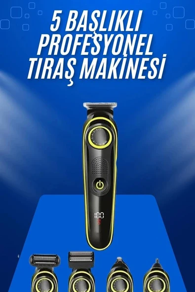 LitaeTrend Tıraş Makinesi Şarjlı 5 Başlıklı Burun ve Kulak Temizleme - Resim 2