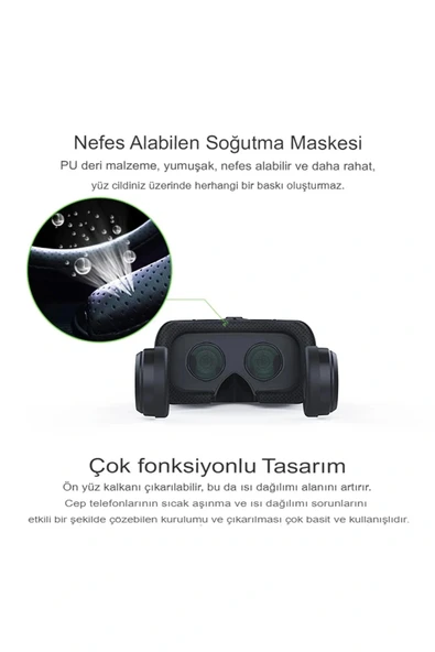 LitaeTrend Shinecon SC-G04EA 3D Sanal Gerçeklik Gözlüğü - Siyah - Resim 7