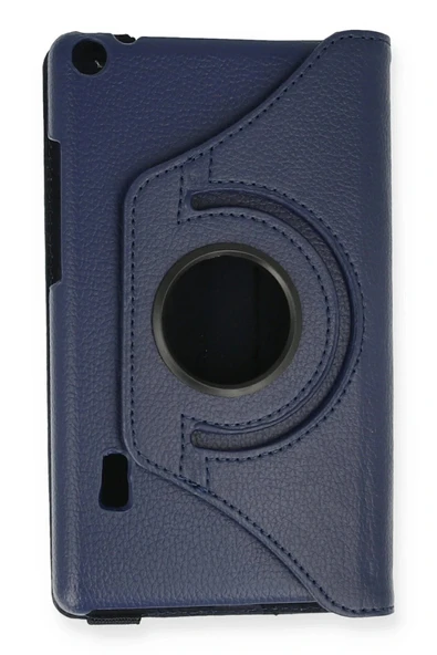 LitaeTrend Huawei MediaPad T3 7 Kılıf 360 Tablet Deri Kılıf - Lacivert - Resim 2