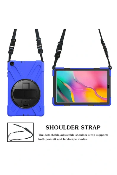 LitaeTrend Samsung Galaxy T510 Tab A 10.1 Kılıf Amazing Tablet Kapak - Mavi - Resim 3