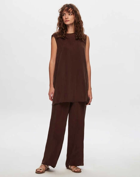 T24Y-6007 MISSDALIDA KOLSZU CUPRO TUNİK - Resim 2